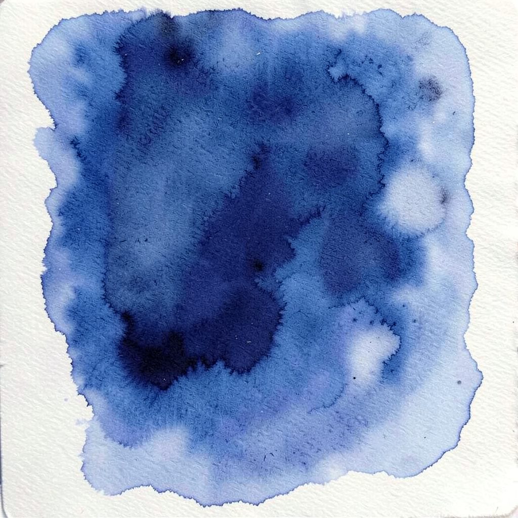 Abstract watercolour painting in sage green and soft ochre with gentle layered brushstrokes on a light background