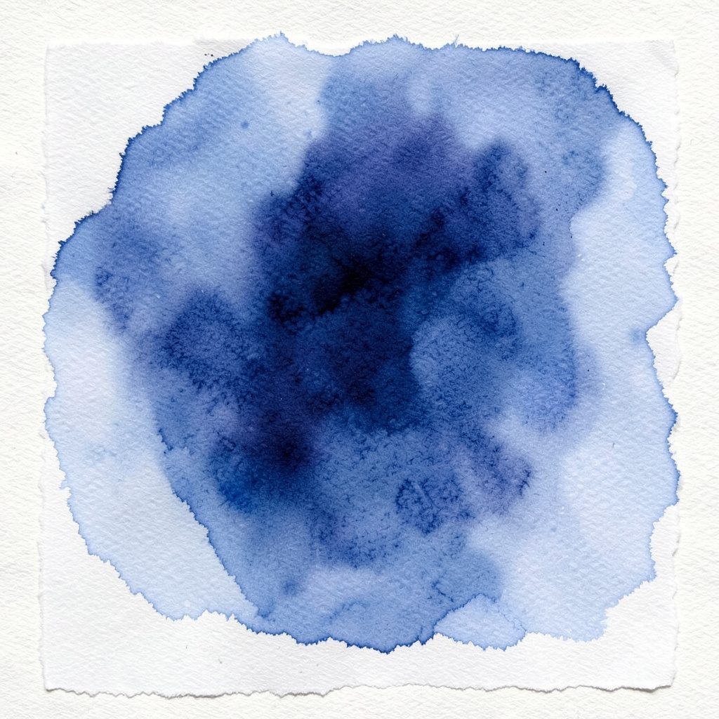 Soft watercolour of a streaming screen motif in gold and deep navy, abstract
